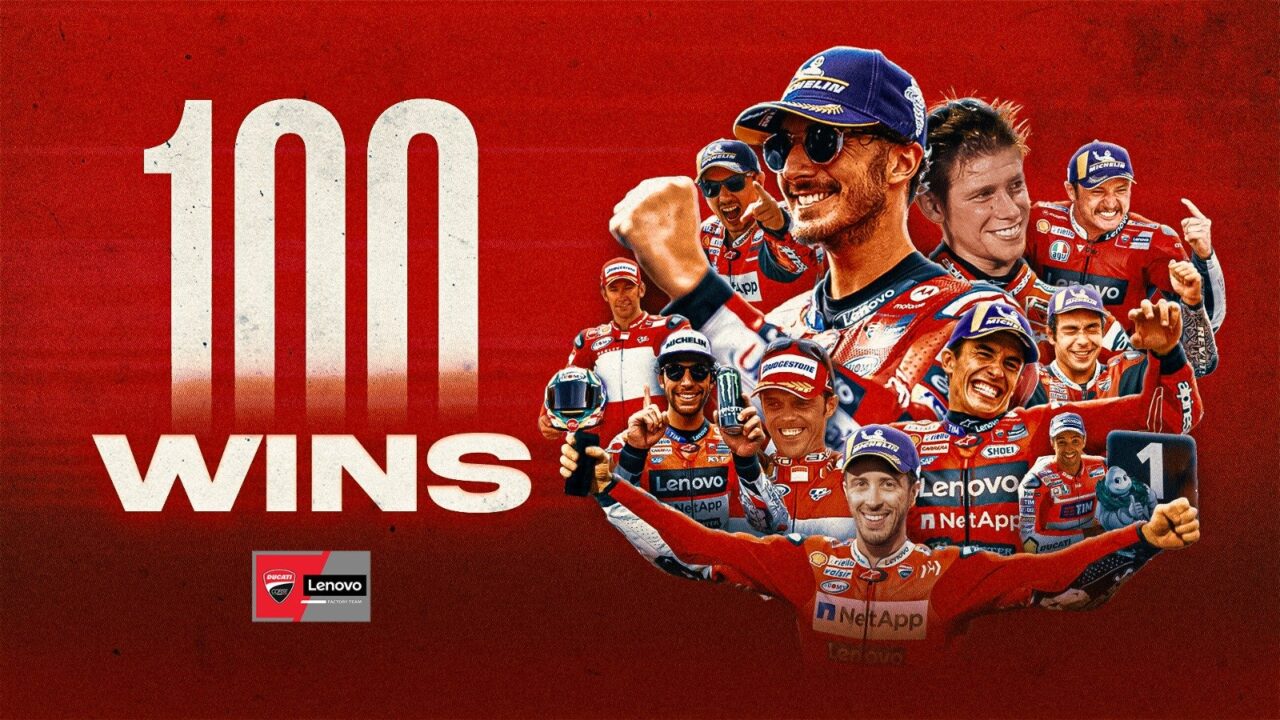 Ducati Lenovo Team 100 vittorie MotoGP centenario 2026 key visual