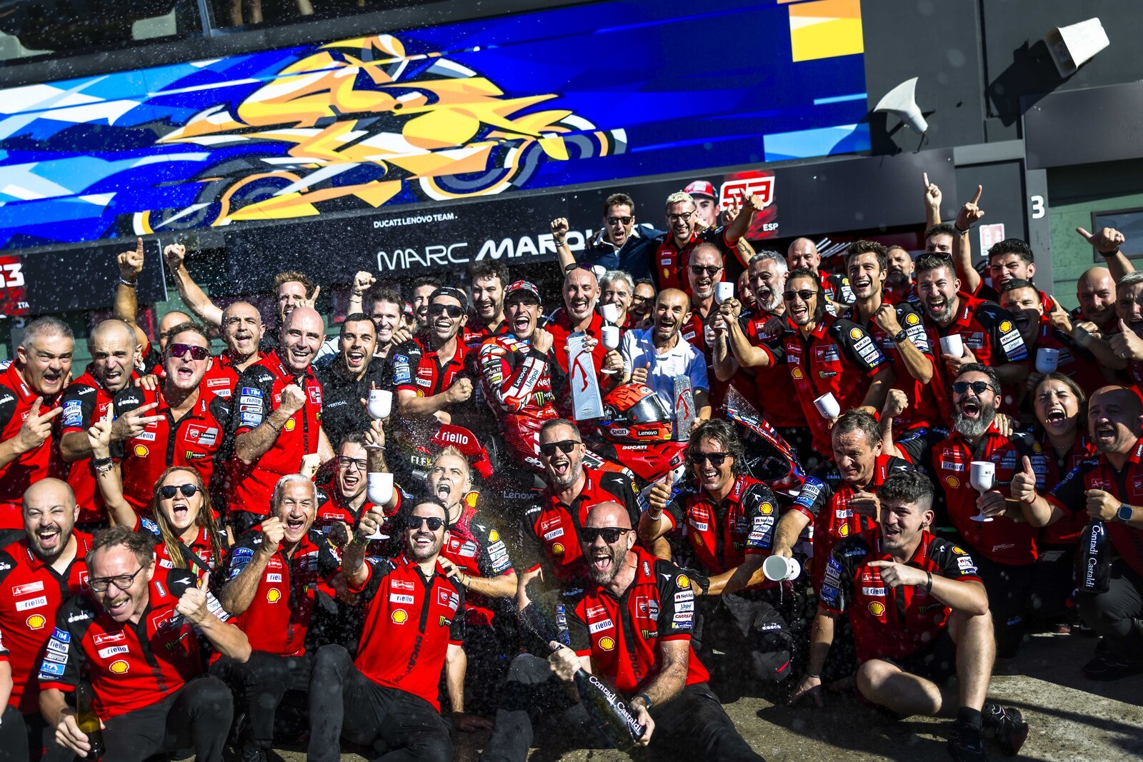 Ducati Lenovo Team 2026 festeggiamenti Misano
